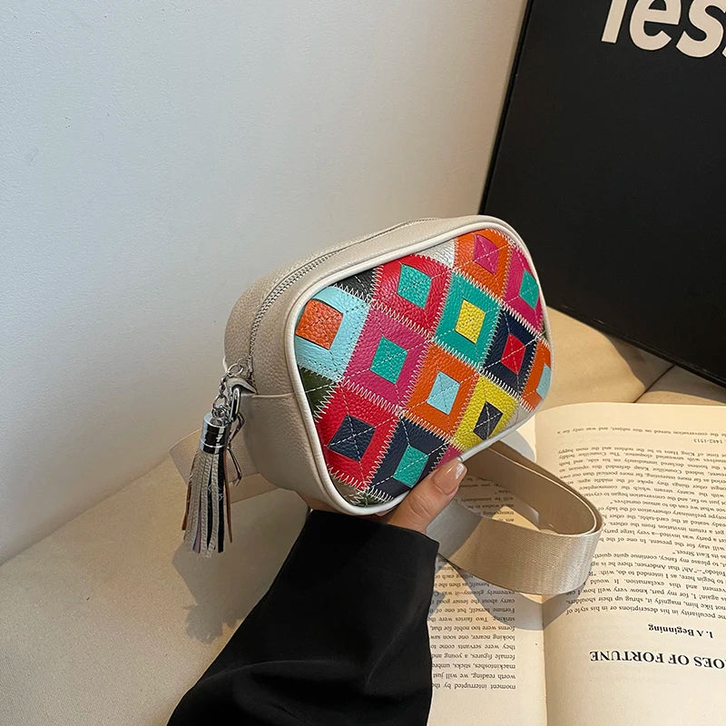 Kleine Bunte Ledertasche – Luxus Damen Handtasche, Crossbody & Schultertasche in Hochwertiger Verarbeitung
