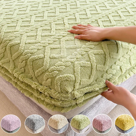 3D Prägung Samt Matratzenschoner – Verdicktes Winter Warm Spannbettlaken & Matratzenschutz Kaufschwan®