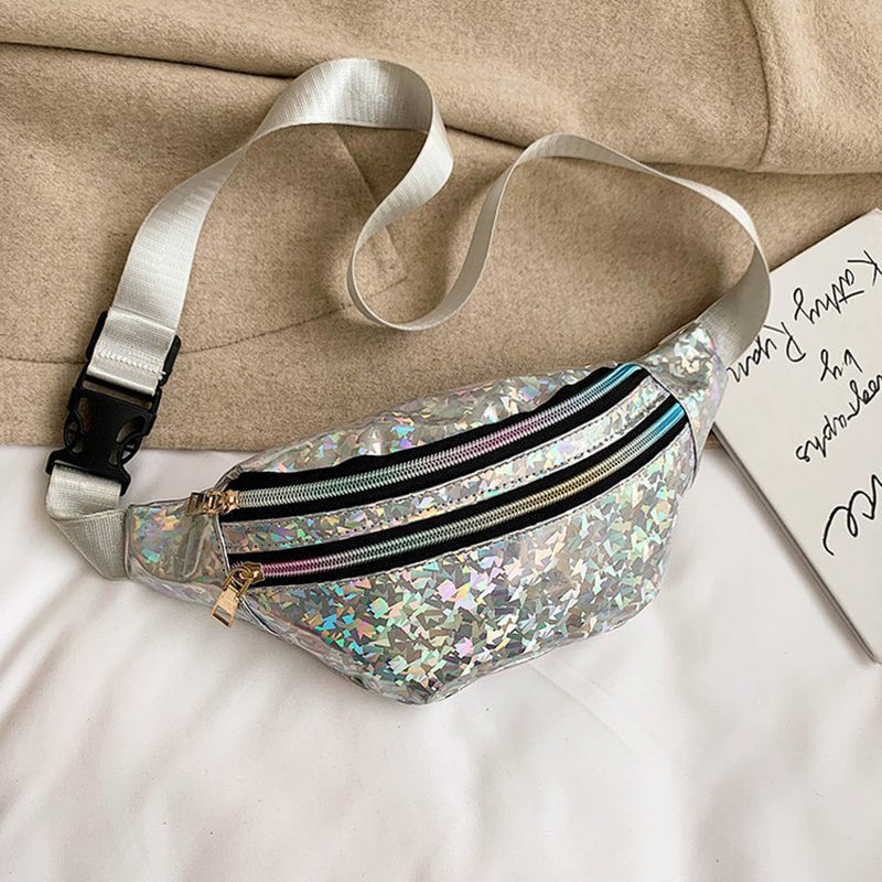 Holografische Gürteltasche – Laser PU Leder Hüfttasche | Reise Bum Bag, Crossbody Schultertasche für Damen & Mädchen Kaufschwan®