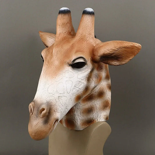 Cosplay Tiermaske Giraffe – Zoo Tier Latex Maske für Halloween, Maskerade & Kostüm Party Requisite Kaufschwan®