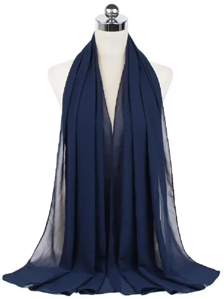 Damen Hijab aus Chiffon – Sofort Tragbares Kopftuch | Einfarbiger Instant Hijab Schal, Arabischer Wrap & Islamischer Schal