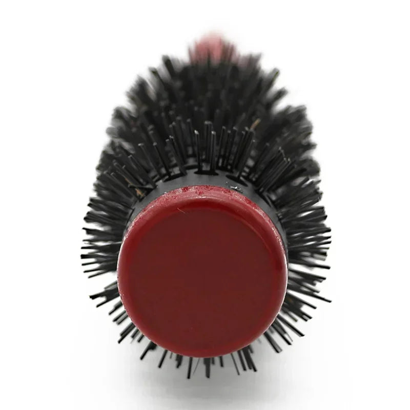 Professionelle Antistatische Rundbürste – Wildschweinborsten Föhn- & Lockenbürste | Styling-Tool für Lockiges Haar & Salon