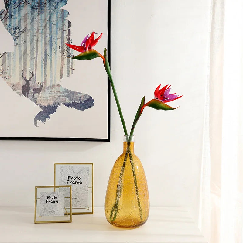 80cm Künstliche Paradiesvogelblume – Realistische Tropenpflanze für Wohnräume, Showroom & Innenraumdekoration Kaufschwan®