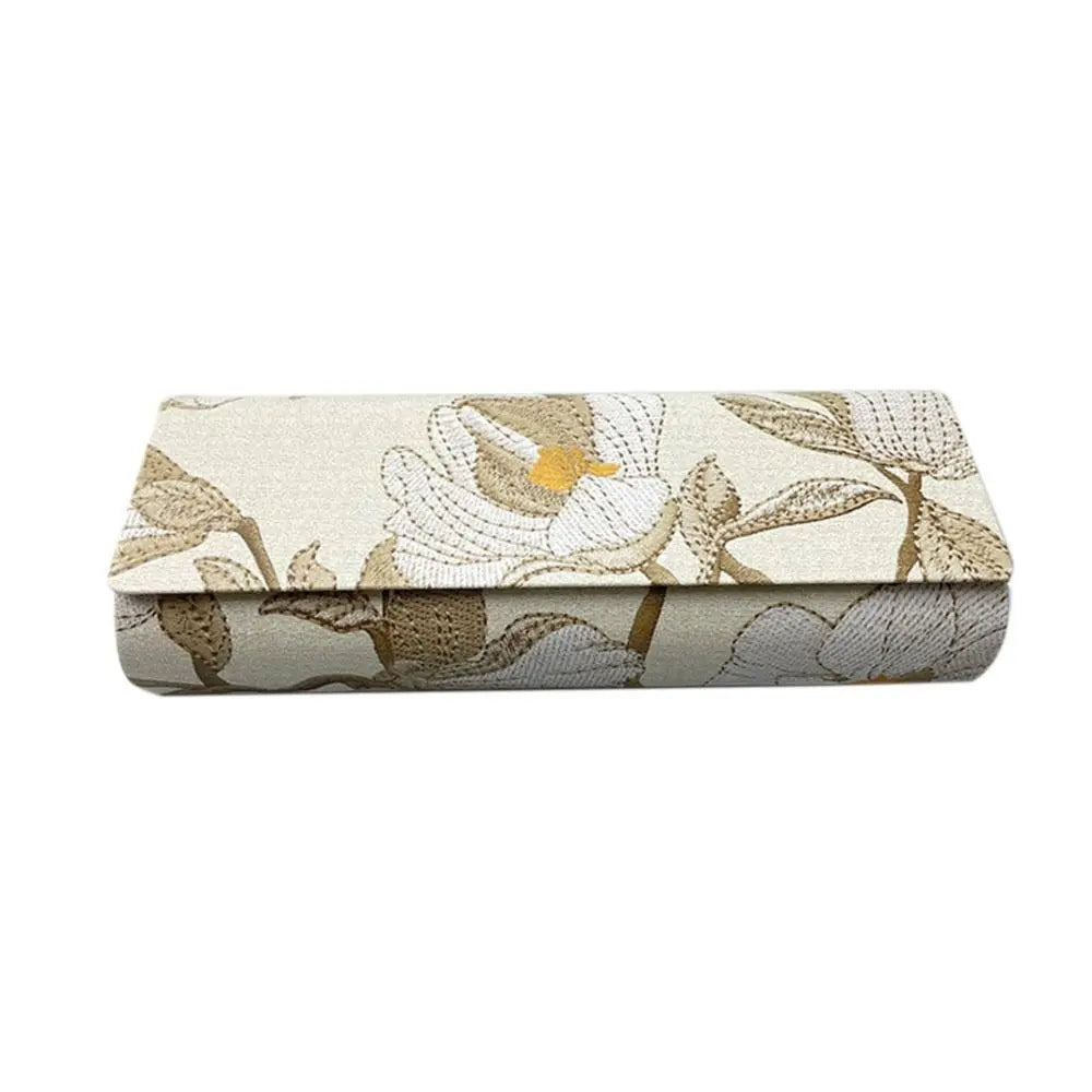 Tragbares Besticktes Brillenetui – Chinesischer Stil Sonnenbrillen Tasche für Damen und Herren Kaufschwan® Gelb