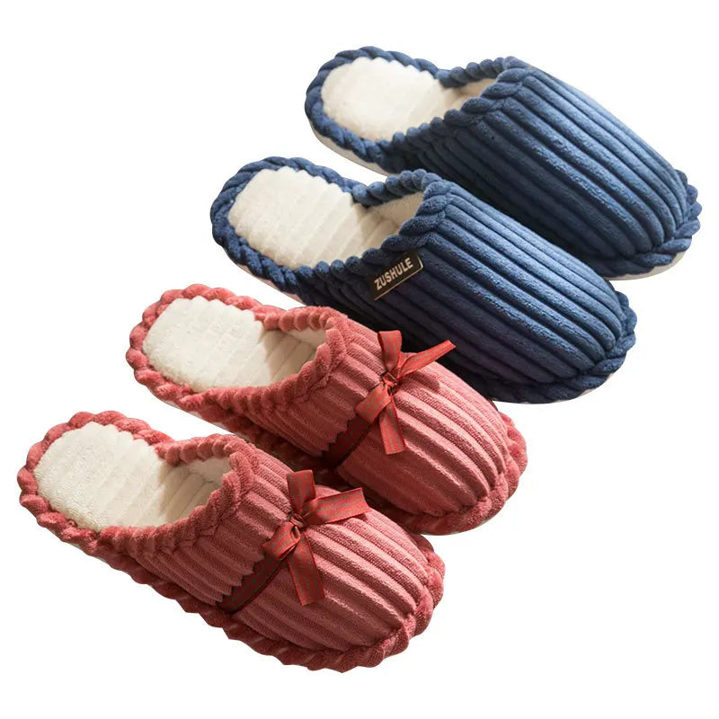 Baumwoll-Hausschuhe für Damen & Herren | Plüsch Indoor-Schuhe | Rutschfeste Hausschuhe für Frühling, Herbst & Winter Kaufschwan®
