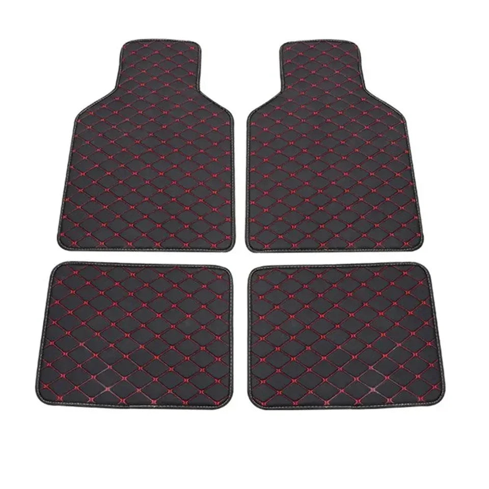 4-teiliges universelles PU-Leder Autoschalenmatten-Set – Vorder- & Rückfußmatten für Auto, LKW & SUV Kaufschwan®
