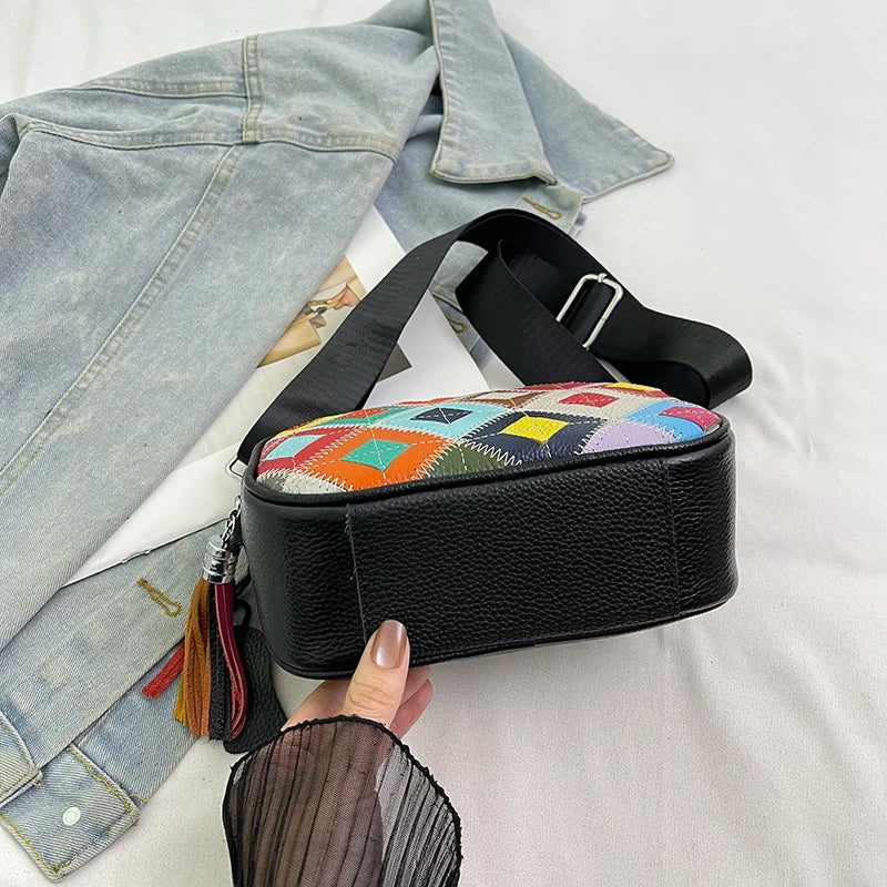 Kleine Bunte Ledertasche – Luxus Damen Handtasche, Crossbody & Schultertasche in Hochwertiger Verarbeitung