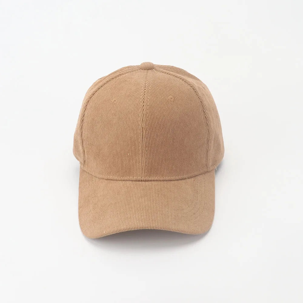 Corduroy Baseballkappe | Damen Retro Einfarbige Dad Hat | Herbst Winter Hüte für Herren & Damen | Unisex Freizeit Gebogener Schirm Kaufschwan®
