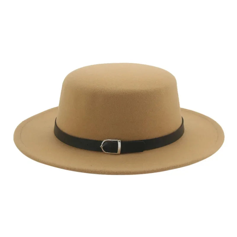Gefilzter Herren Hut – Einfarbiger Klassischer Fedora mit Gürtelband, Casual & Formeller Winterhut Kaufschwan®