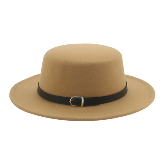 Gefilzter Herren Hut – Einfarbiger Klassischer Fedora mit Gürtelband, Casual & Formeller Winterhut Kaufschwan®
