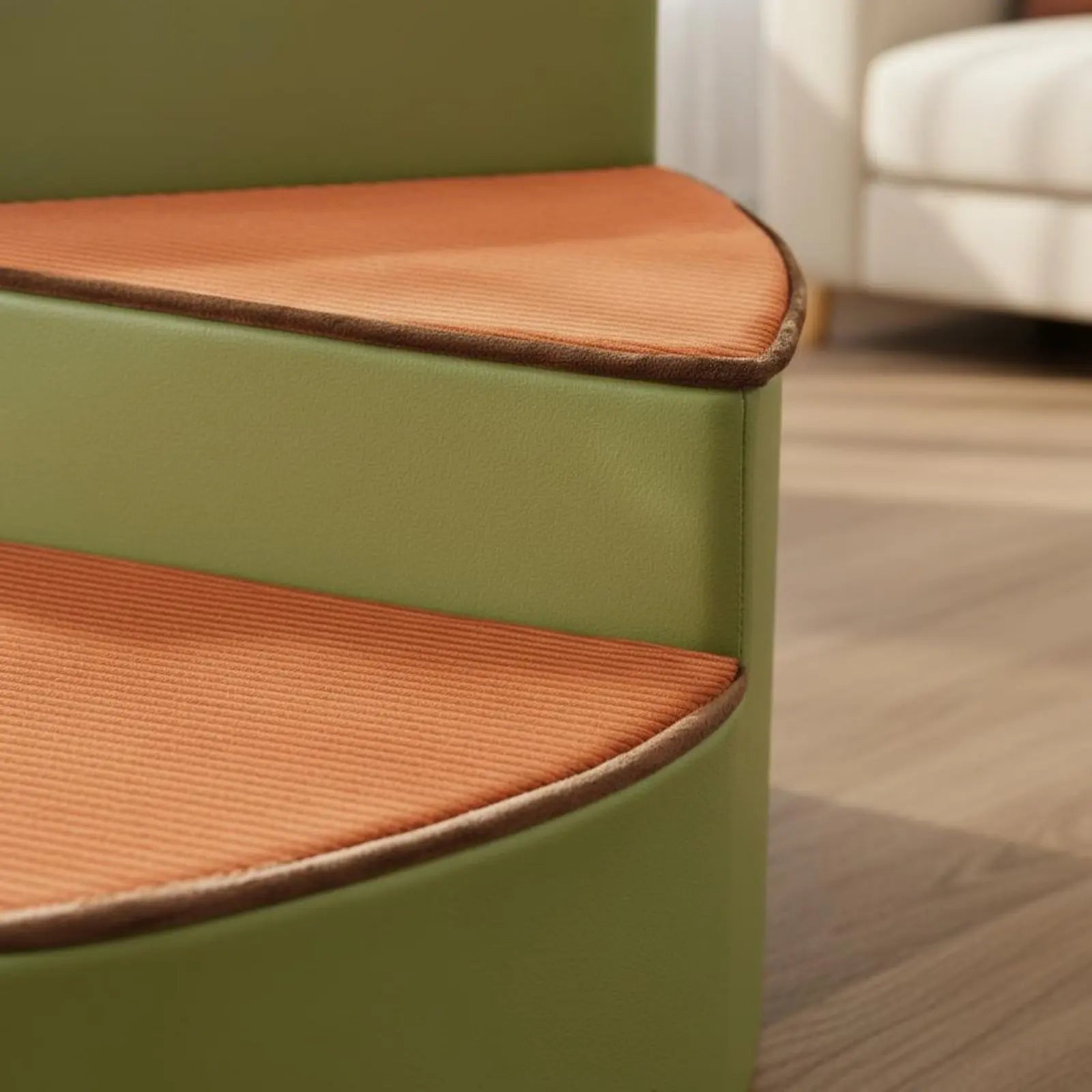 Gebogene Haustiertreppe – Leichte Schaumstoff Hundetreppe mit Rutschfestem Design | Weiche Katzen- und Hundeleiter Kaufschwan®