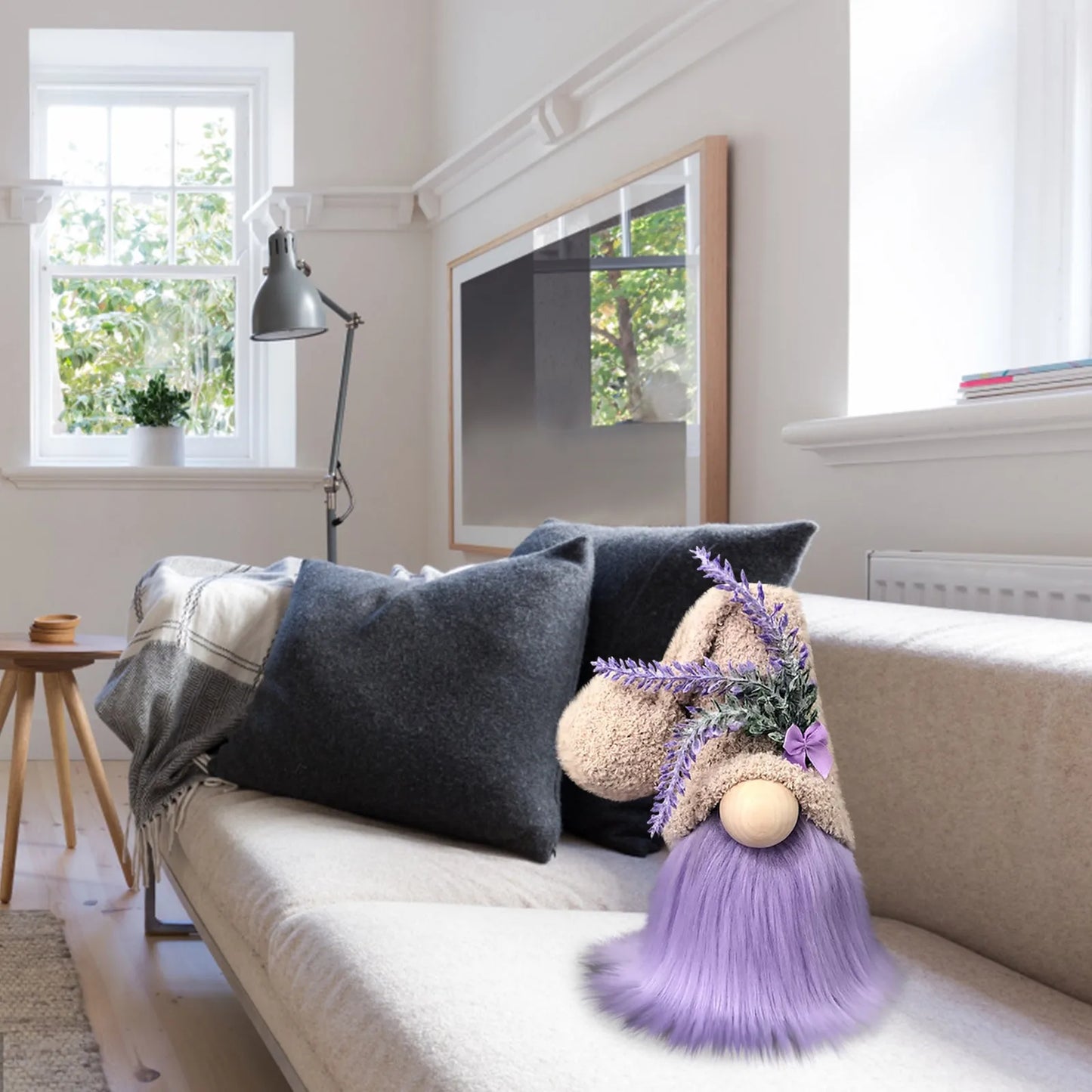 Lavendel Wichtel – Lila | Dekofigur für Zuhause, Rudolf Zwergpuppe, Kinder Weihnachtsgeschenk