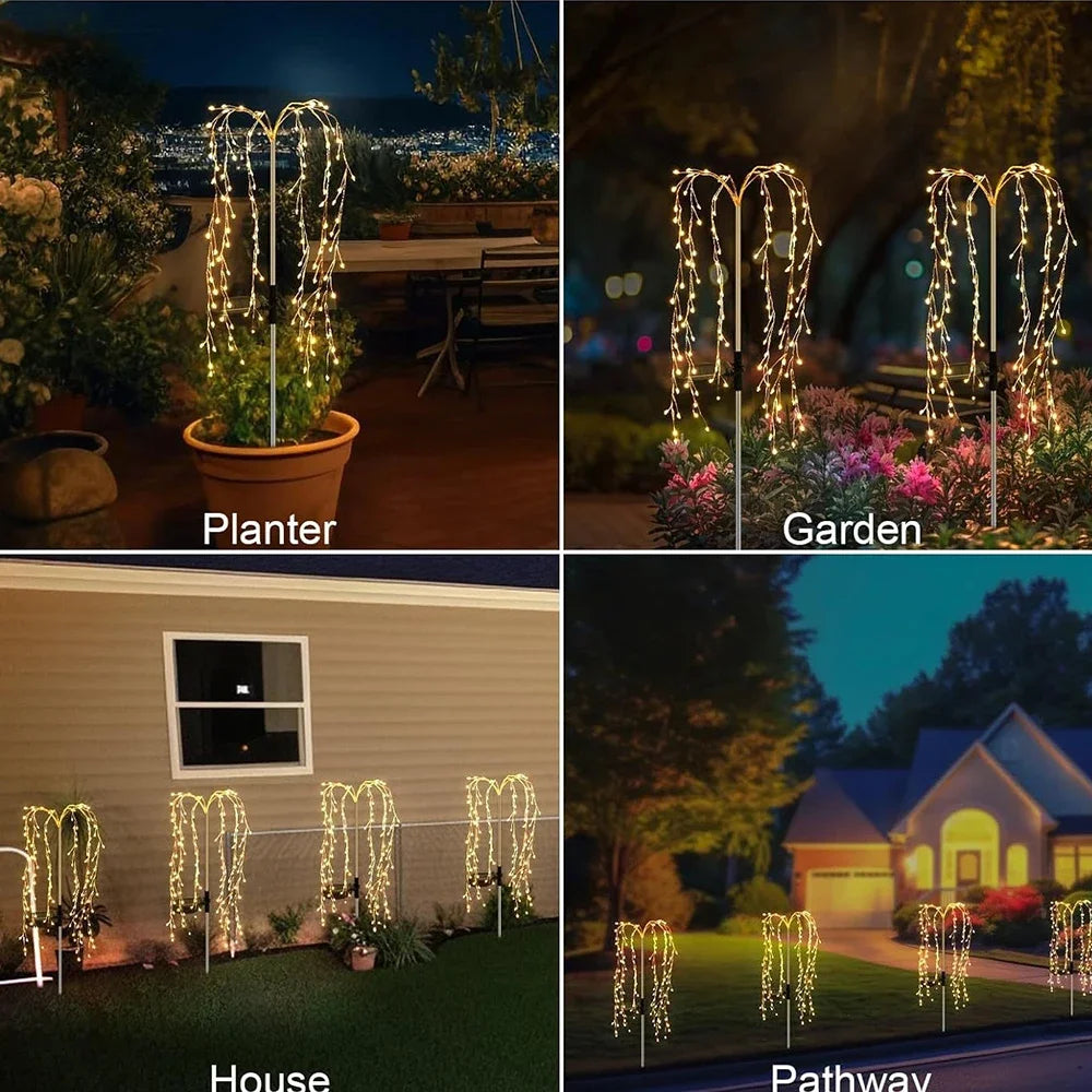 Runtow 100LED Solar-Feuerwerkslichter – Wasserdichte Außenlampe für Rasen, Garten, Weihnachten, Hochzeit & Wege Kaufschwan®