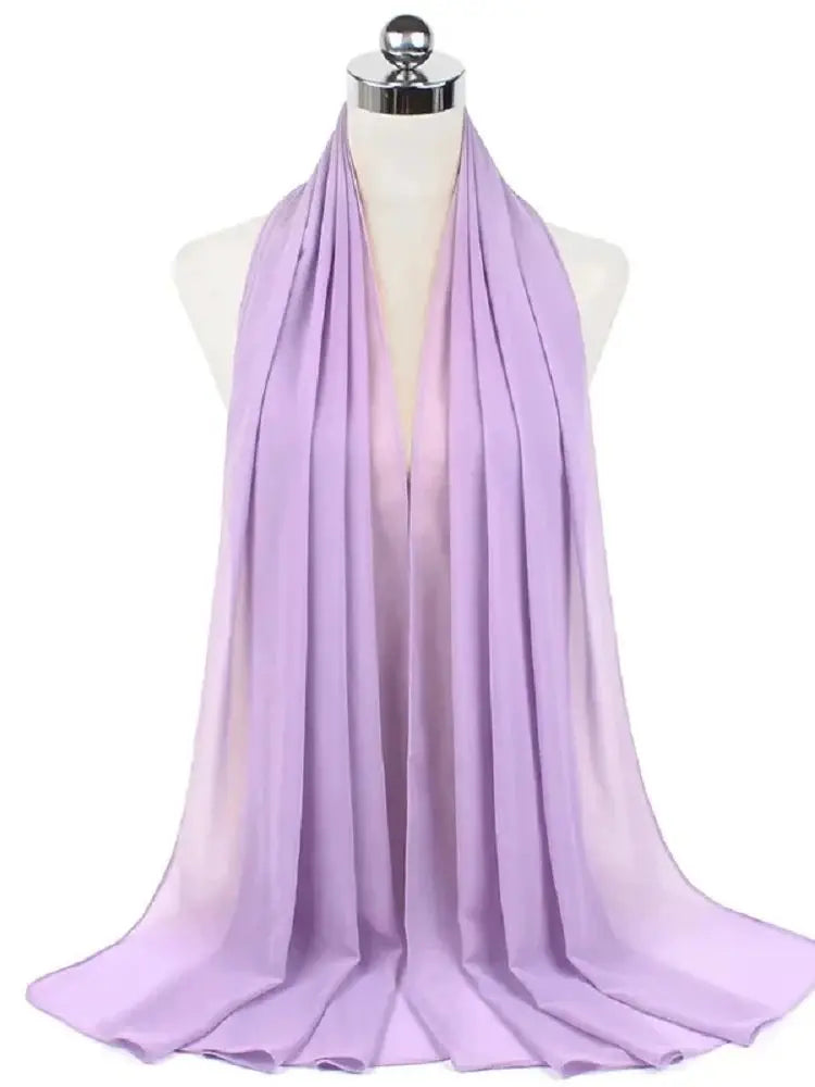 Damen Hijab aus Chiffon – Sofort Tragbares Kopftuch | Einfarbiger Instant Hijab Schal, Arabischer Wrap & Islamischer Schal Kaufschwan® Flieder1