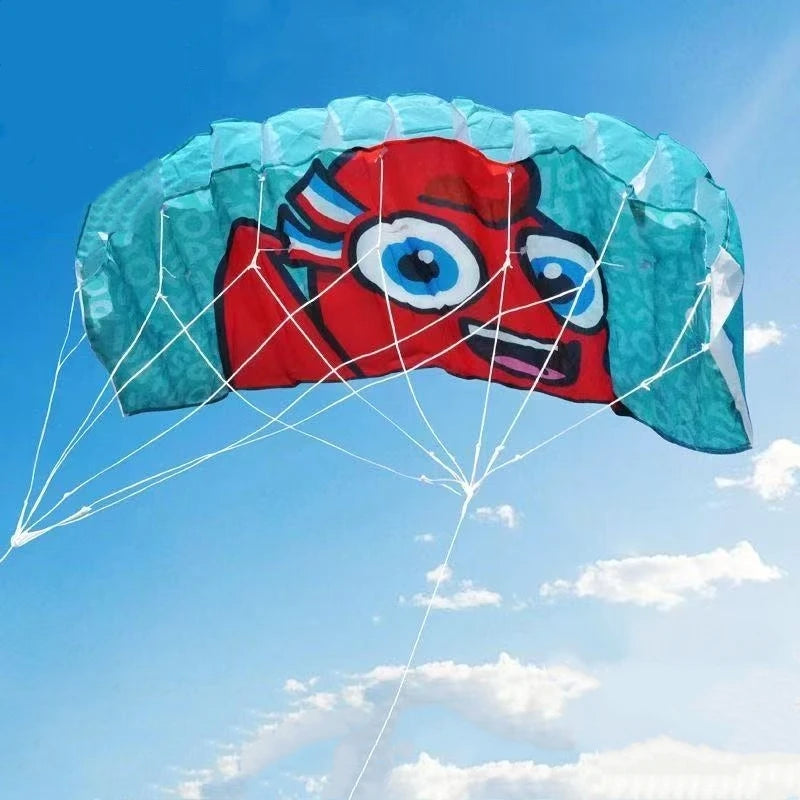 Zweileiner-Matratzendrachen aus Nylon – Lenkbarer Winddrachen für Anfänger, Strand und Sportliche Freizeit im Freien Kaufschwan® 120 cm Zweileiner