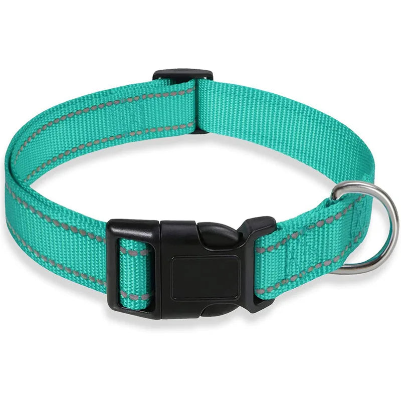 Reflektierendes Nylon Hundehalsband mit Leine Verstellbar Sicherheits Set für Kleine Mittelgroße Hunde Kaufschwan®