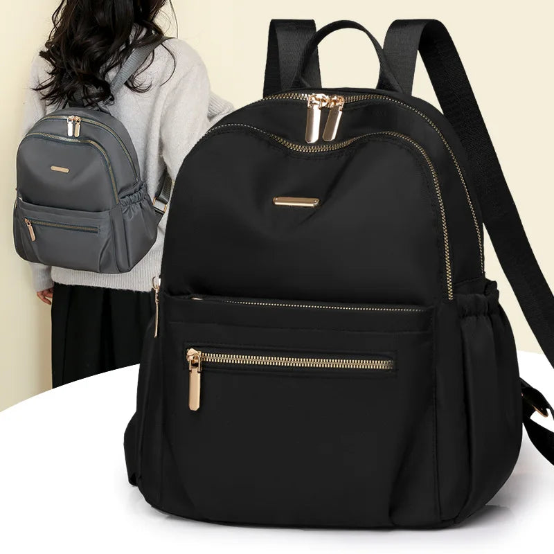 Großraum-Rucksack für Damen | Nylon Freizeit-Reise-Rucksack | Vielseitiger Solider Tagesrucksack für Frauen Kaufschwan®