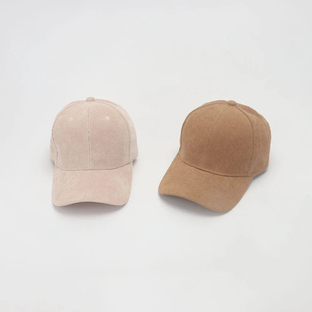 Corduroy Baseballkappe | Damen Retro Einfarbige Dad Hat | Herbst Winter Hüte für Herren & Damen | Unisex Freizeit Gebogener Schirm Kaufschwan®