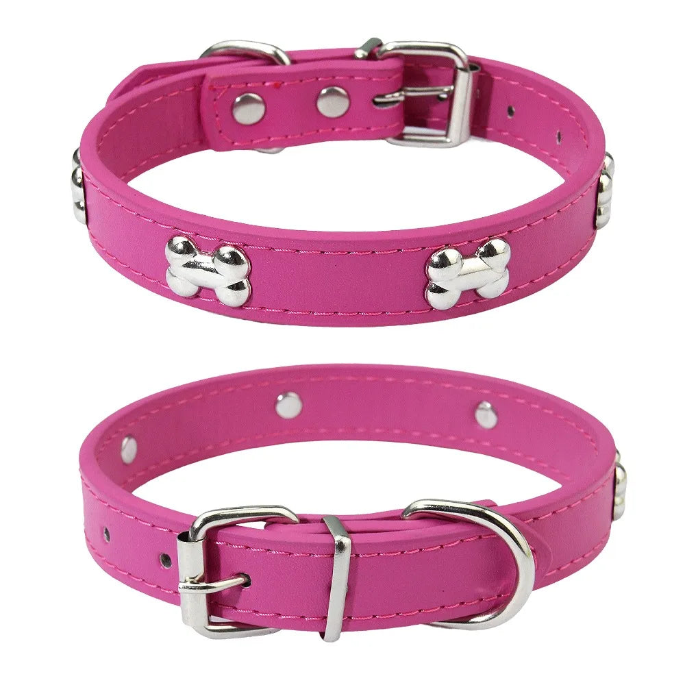 Knochen Leder Hundehalsband Strapazierfähig Verstellbar für Kleine Große Hunde Katzen Welpen Kaufschwan®