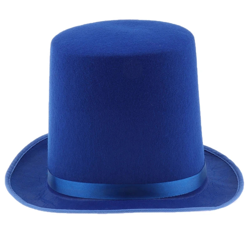 Magier Zylinderhut – Schwarzer Bühnen Bowler Hut, Kostüm Accessoire Kaufschwan® Blau