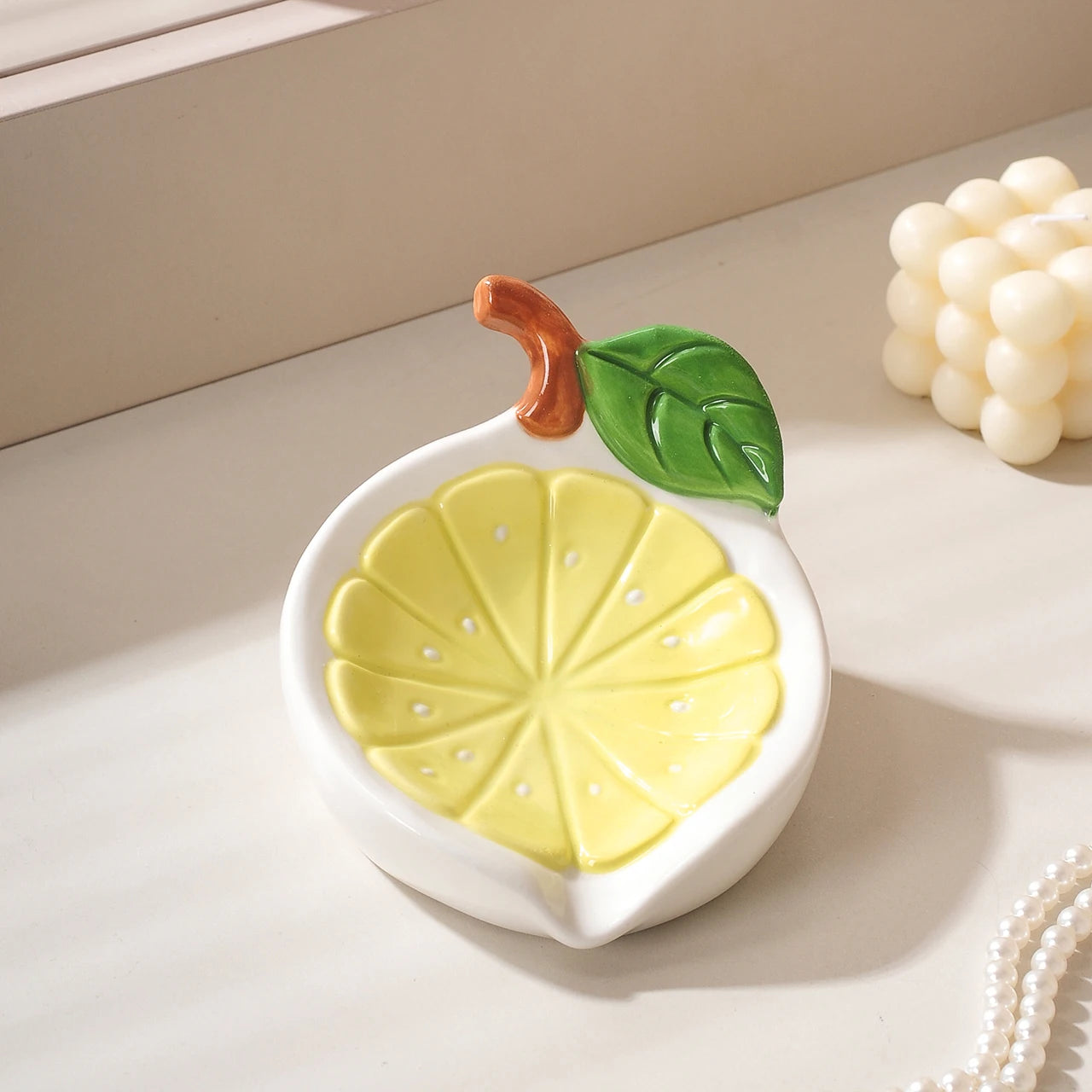 Zitronen-Keramik-Seifenschale – Seifenhalter ohne Wasseransammlung für Waschbecken & Badezimmer Kaufschwan®