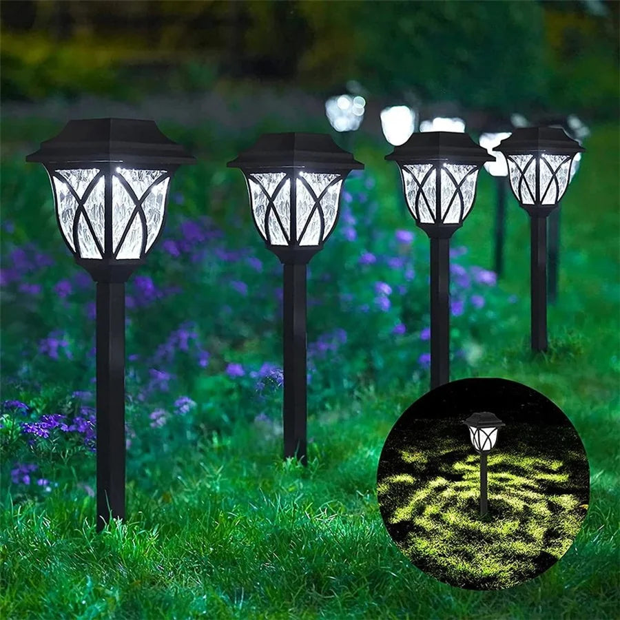 Outdoor LED Solar Rasenlampen 2 Stück – Wasserdichte Weg- & Hofleuchten für Garten- und Landschaftsbeleuchtung Kaufschwan®
