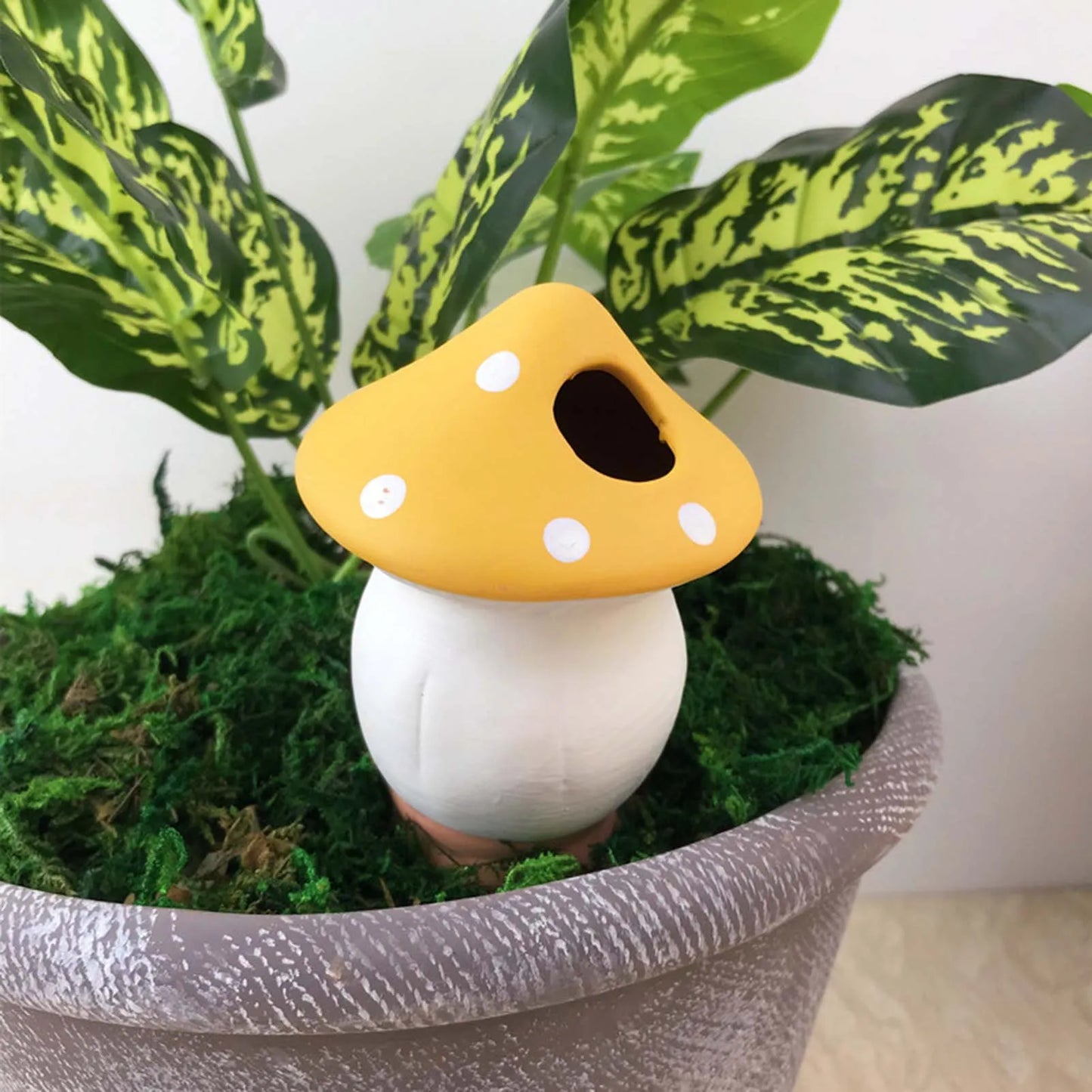 4 Stück Pilz Bewässerungsstäbe – Bunte Automatische Selbstbewässerungsgeräte | Tropfbewässerung für Innen- & Außenpflanzen