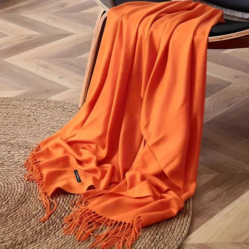 Damen Pashmina Schal | Weich wie Kaschmir | Warmer Winter Schal, Reise- & Büro-Accessoire Kaufschwan®