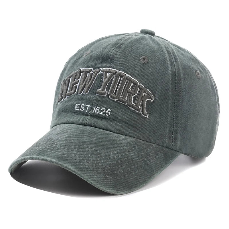 2025 New York Washed Cotton Cap | Herren & Damen Snapback Baseballkappe | Sonnenschutz Dad Hat | Outdoor Freizeitkappe Kaufschwan®