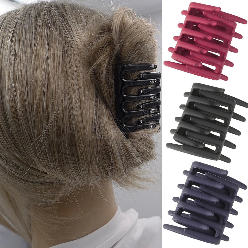 Doppelseitiger Frosted Haarkamm – Rutschfeste Zahnkamm-Haarklammer in Schwarz für Damen Kaufschwan®