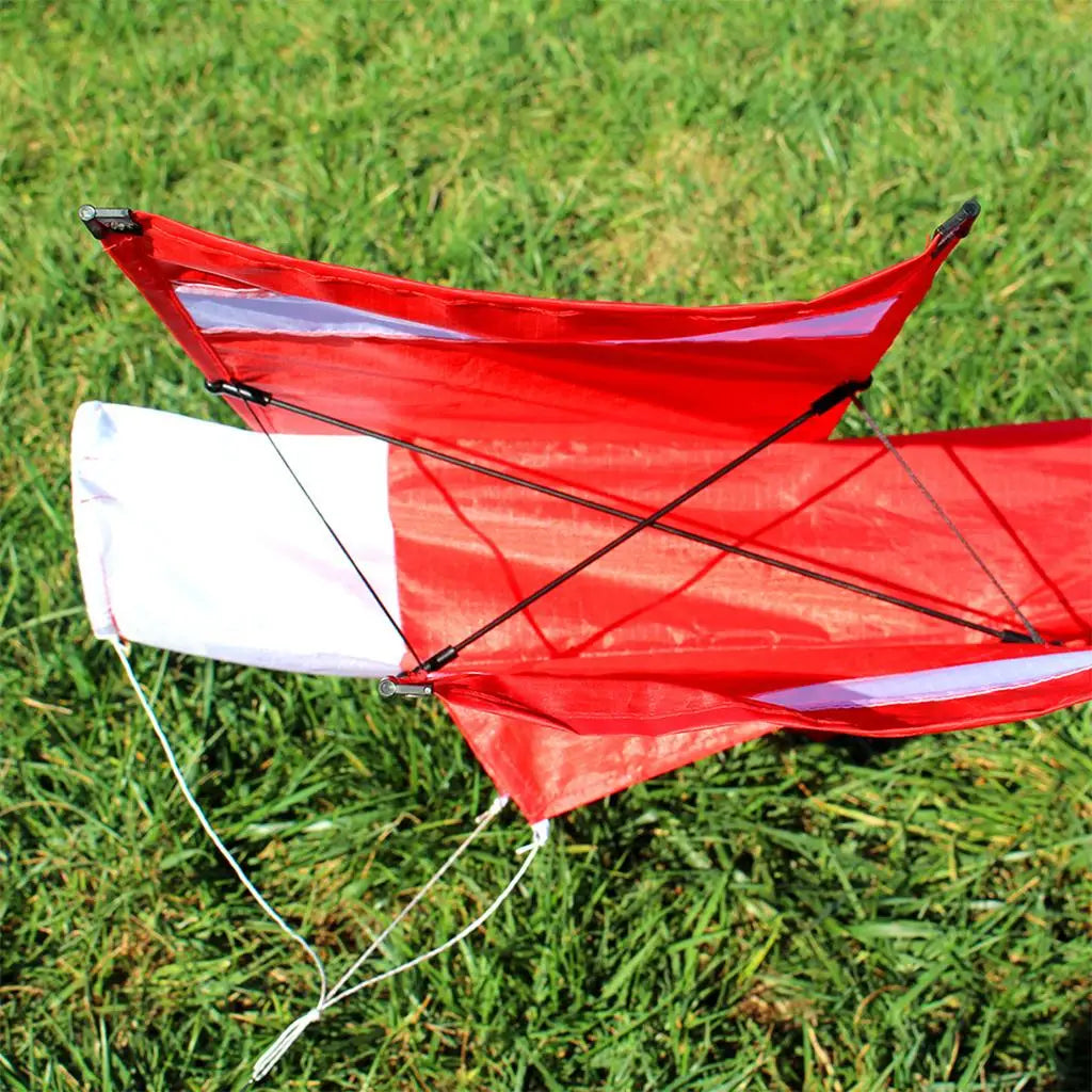 3D-Flugzeugdrachen mit Langem Schwanz – Einfach zu Fliegender Kinderdrachen mit Schnur und Spule für Kinder und Erwachsene Kaufschwan®