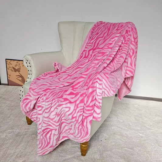 3D Zebra Flanell Fleece Zwillingsdecke – Leicht, superweich & gemütlich mit Gepardenmuster für Couch, Sofa & Bett Kaufschwan®