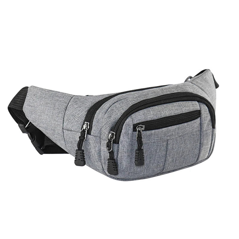 Unisex Hüft- & Bauchtasche – Modische Banana Bag | Brusttasche, Crossbody Gürteltasche & Reise Pouch für Damen & Herren Kaufschwan® Grau