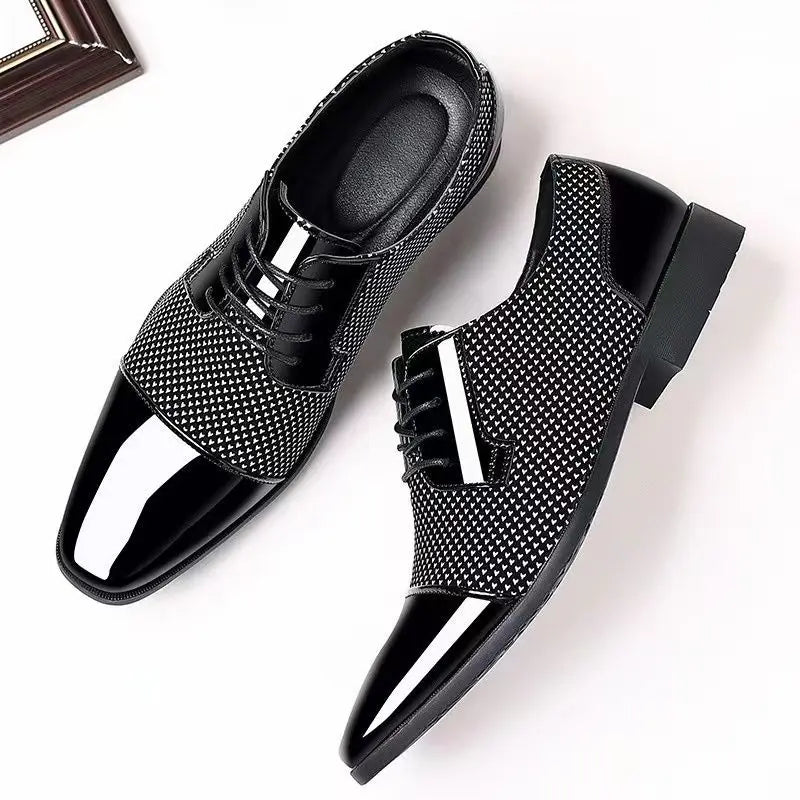 Herren Business-Freizeitschuhe – Atmungsaktive Lederschuhe mit Spitzem Design | Elegante Designer-Schuhe für Sommer & Alltag Kaufschwan®