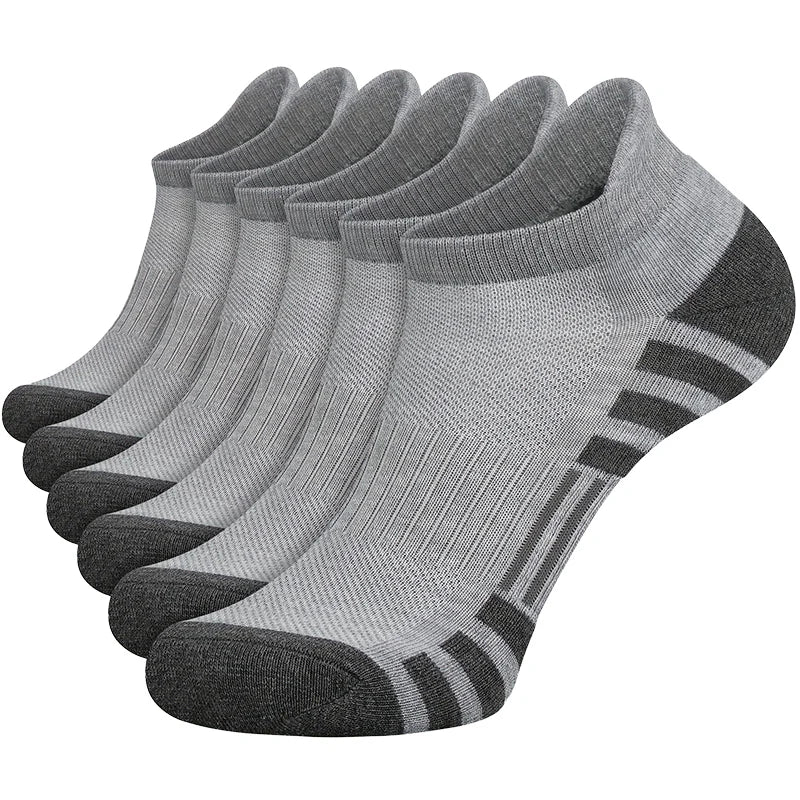 12 Paare Herren Mesh Atmungsaktive Sportsocken | Ganzjahres Einfarbige Kurzsocken Kaufschwan® 6 Paare Grau Einheitsgröße