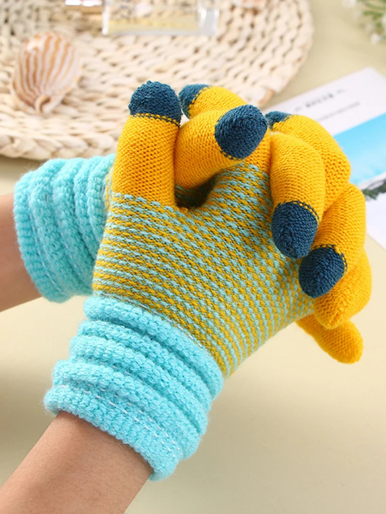Damen Kaschmir Optik Strickhandschuhe – Warme Winterhandschuhe mit Touchscreen | Verdickte Vollfinger Handschuhe für Herbst & Winter Kaufschwan®
