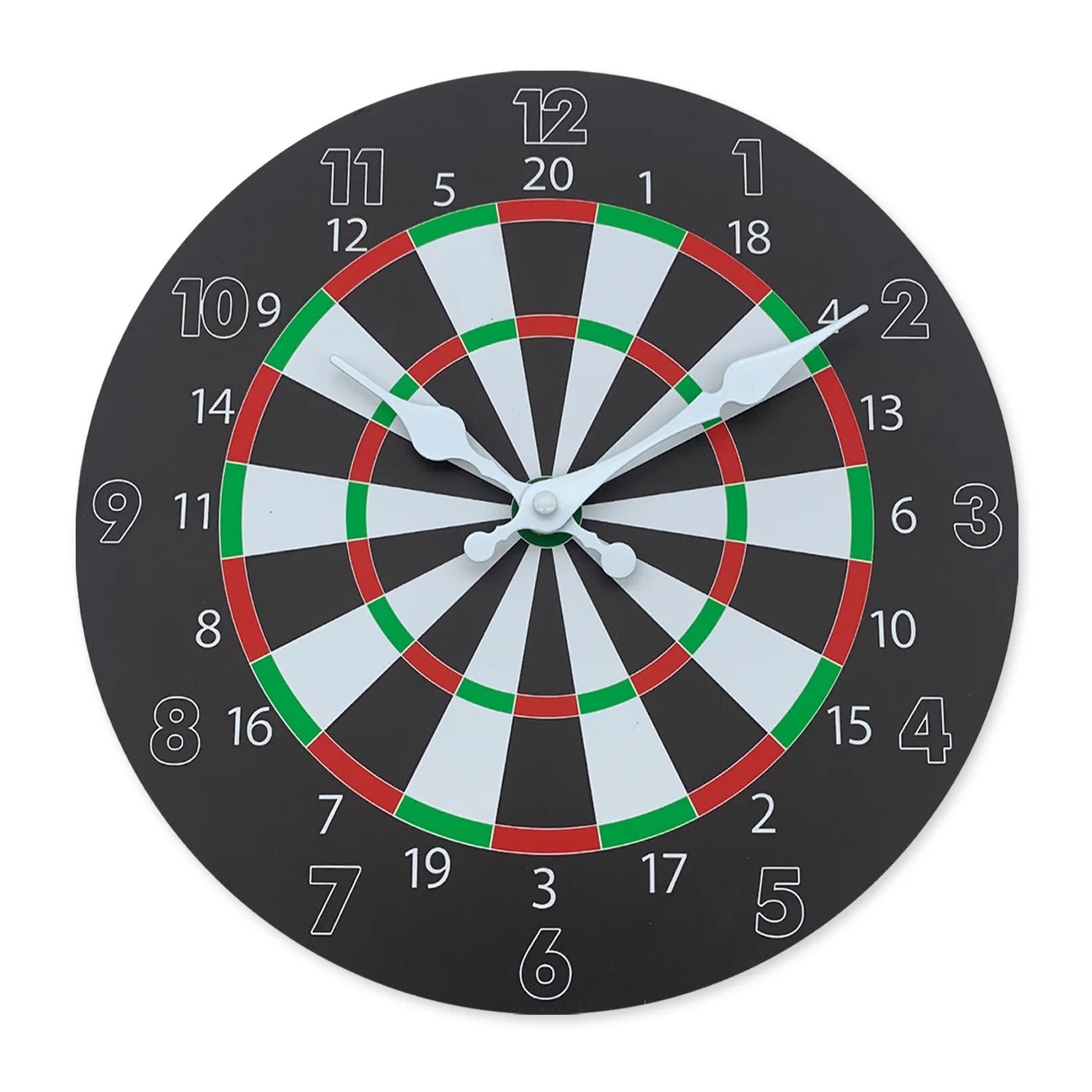 Dartboard Holz Wanduhr – Leise Quarz Deko Uhr Kaufschwan® 16 Zoll