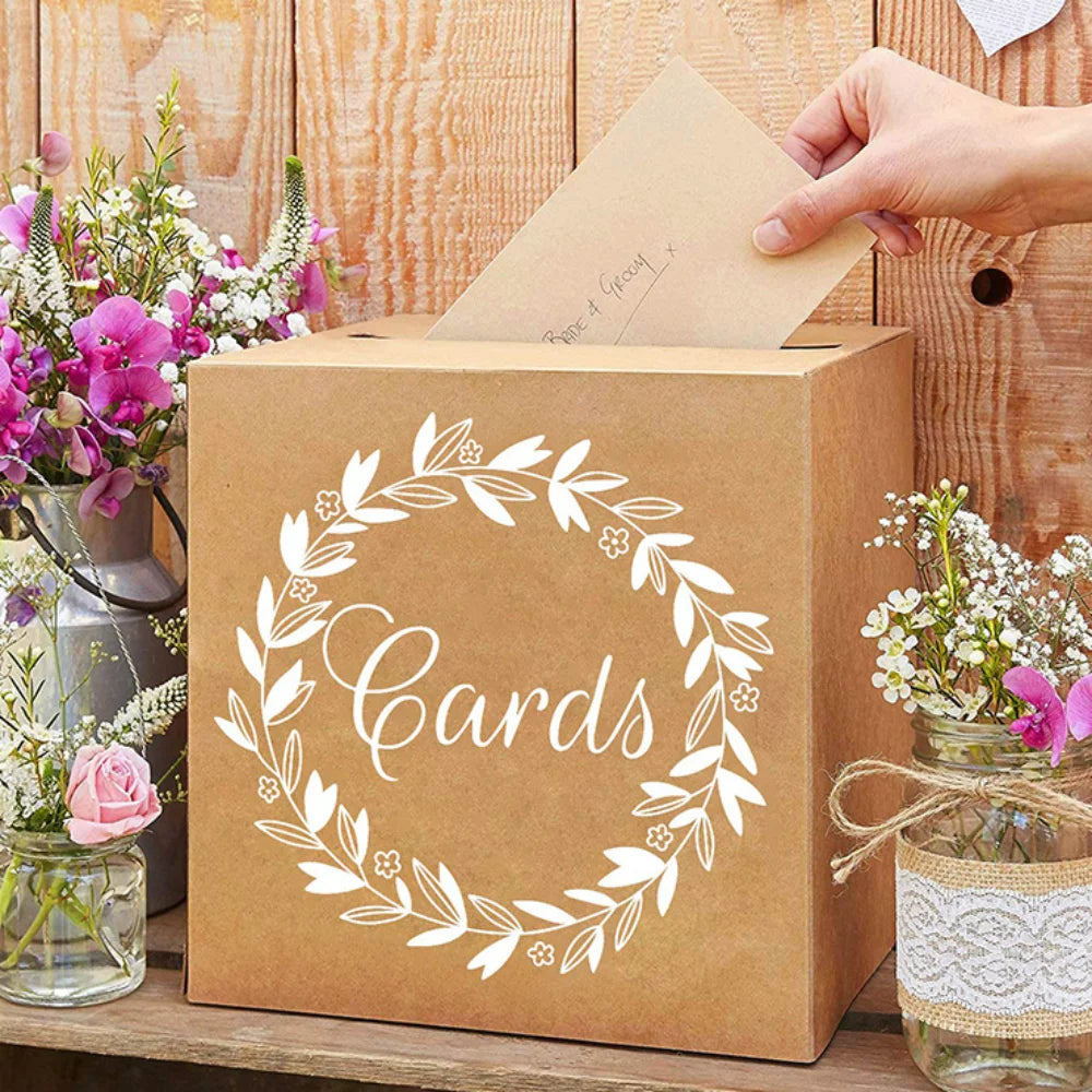 Elegante Hochzeits Kartenbox – Geschenkbox für Glückwünsche und Karten Kaufschwan®