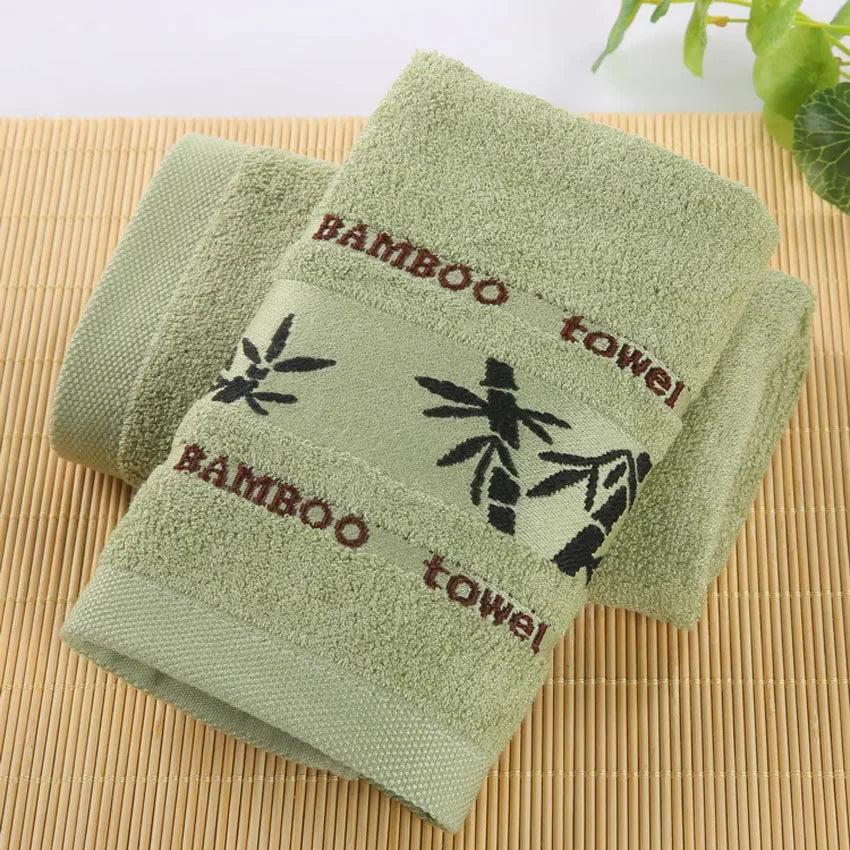 Bambusfaser Handtuch Set – Luxuriös Dick & Saugfähig | Weiche Bade- & Gesichtstücher für Erwachsene, Badezimmer & Strand Kaufschwan®