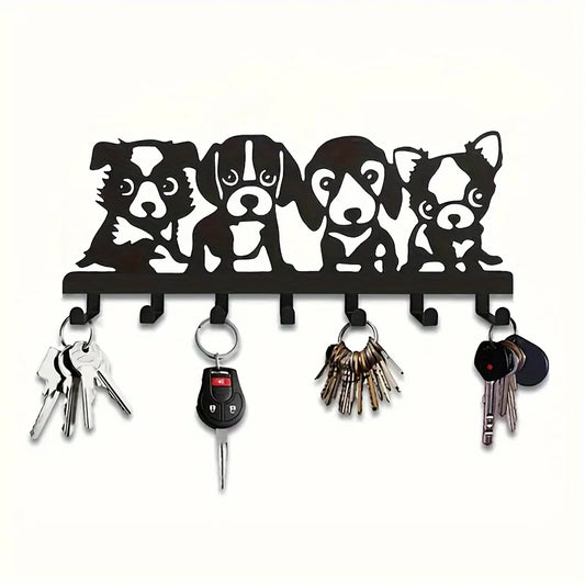 Eleganter Wandhaken im Hunde-Design – Künstlerische Wanddeko aus Metall | Einfach zu Montieren für Jacken, Hüte, Handtücher & Schlüssel