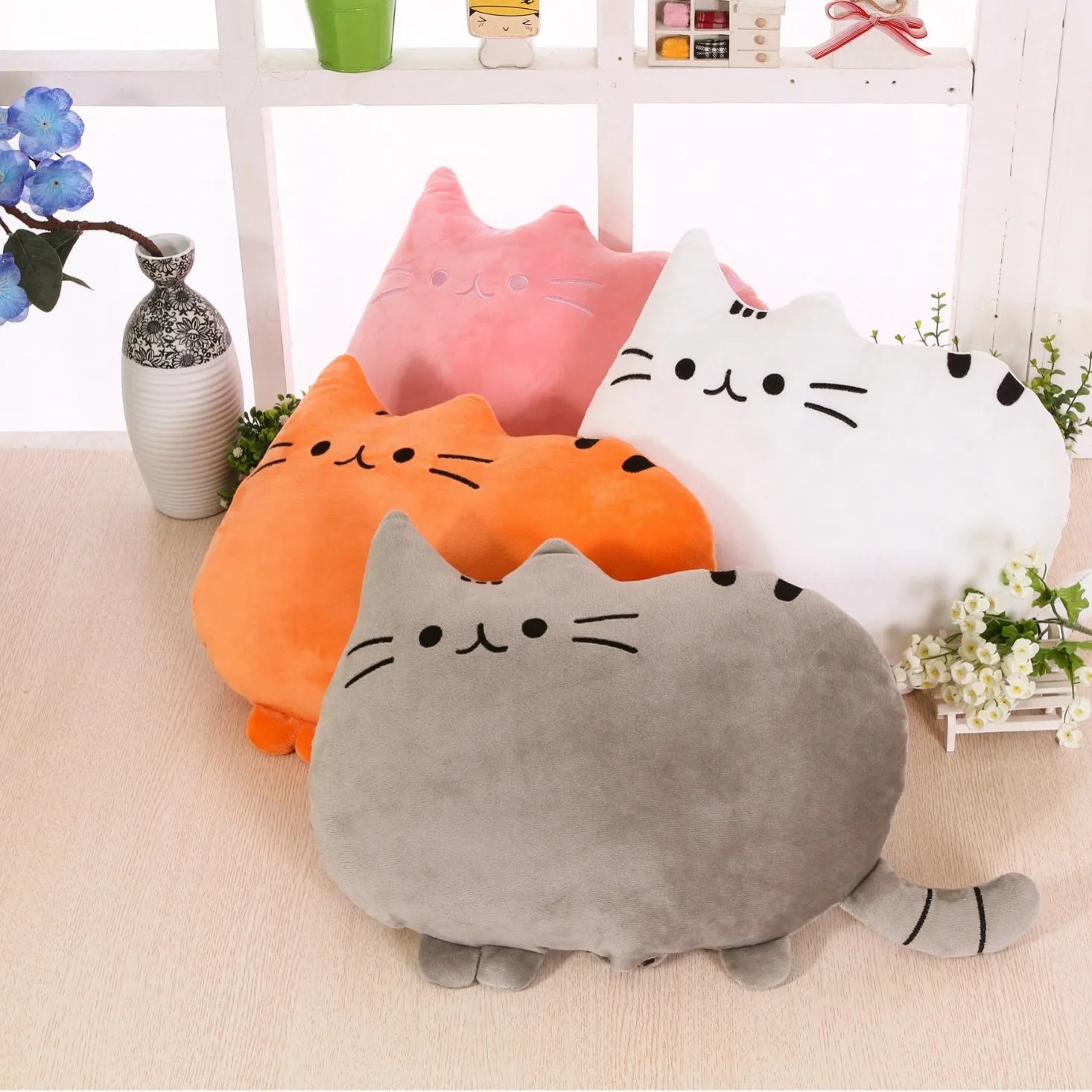 Kreatives Heimdekor Sofa- & Nachttischkissen | Meow Star Kissen | Großes Katzen Cartoon Keks Kissen Kaufschwan®