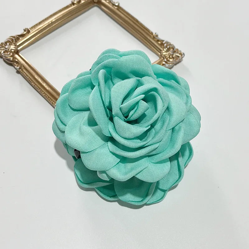 Stoff-Rosen-Haarklammern – Elegante Haaraccessoires für Damen & Mädchen Kaufschwan® Grün