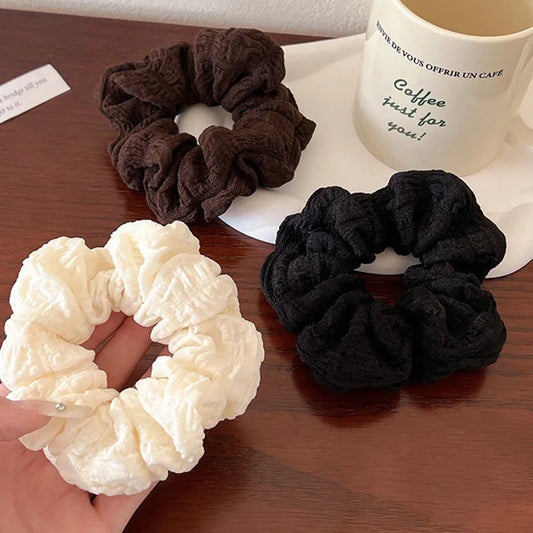 Haargummi Großes Scrunchie Einfarbig | Weiches Haargummi für Damen & Mädchen | Schonender Zopfhalter & Dutt-Accessoire Kaufschwan®