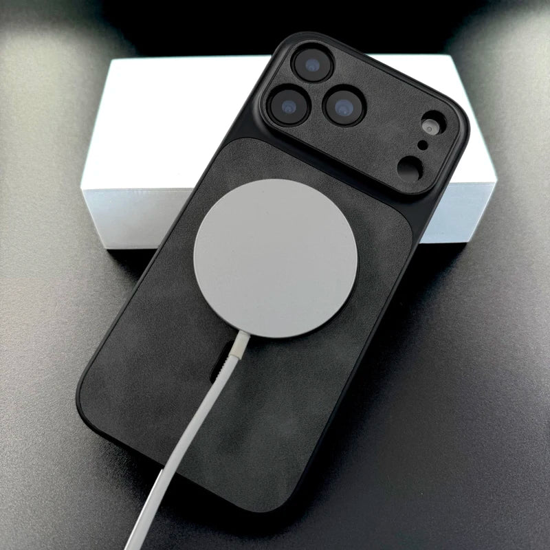 Hochwertige Retro-Kunstleder-MagSafe-Hülle für iPhone 18 Pro & iPhone 18 Pro Max – Magnetische Hülle für Kabelloses Laden Kaufschwan®