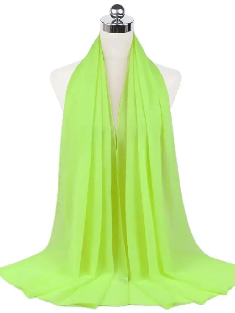 Damen Hijab aus Chiffon – Sofort Tragbares Kopftuch | Einfarbiger Instant Hijab Schal, Arabischer Wrap & Islamischer Schal