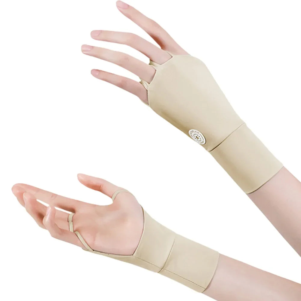 Damen Halbfinger UV-Schutz Handschuhe – Atmungsaktive Ice Silk Golfhandschuhe | Elastische Outdoor Sonnenschutz Fitness Handschuhe Kaufschwan®