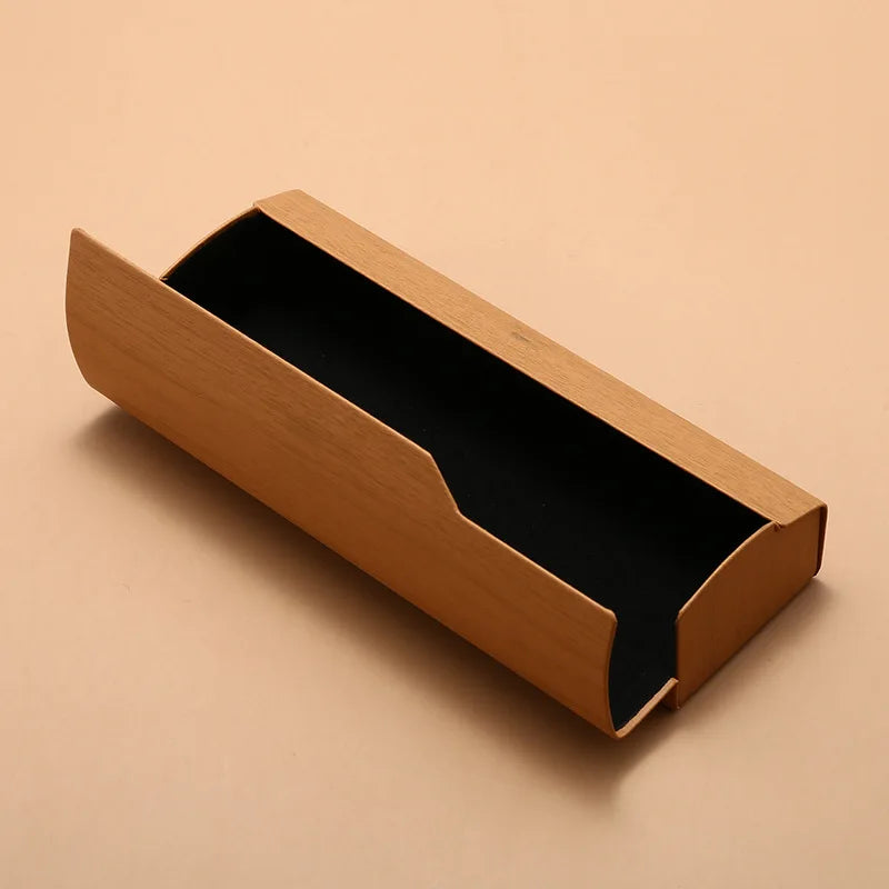Brillenetui Holzoptik Klappdesign – Anti-Druck Schutzbox für Lese- und Sehbrillen Kaufschwan®