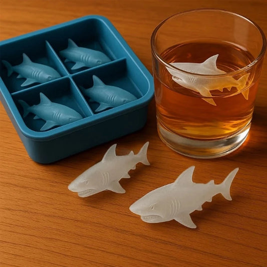 3D Hai Eiswürfelform aus Silikon – Für Whiskey, Cocktails & Getränke Kaufschwan®