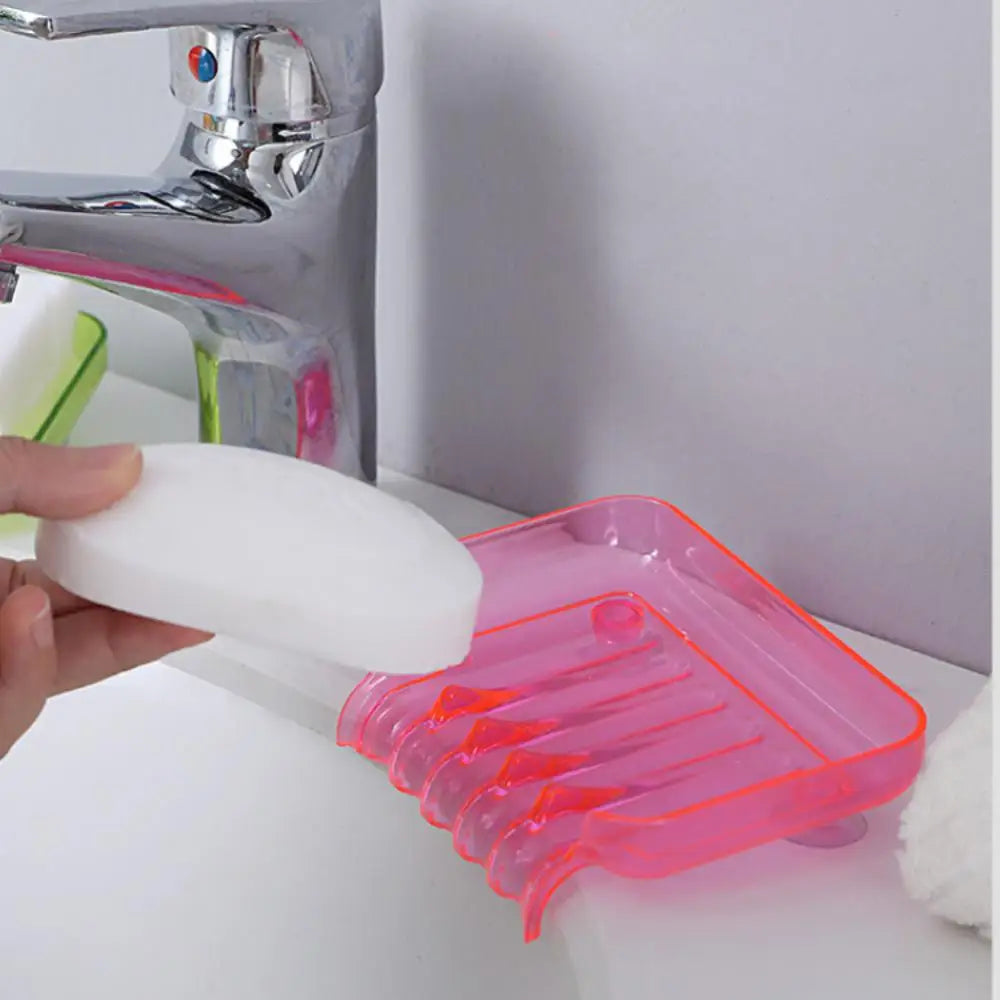 Zhang Ji Bunte Wasserfall-Seifenschale – Kunststoff-Seifenhalter mit Saugnapf für Bad & Küche Kaufschwan®