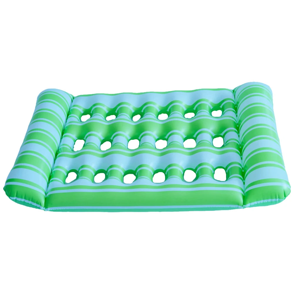 Aufblasbarer Hängematten-Liegestuhl – Wasserbett & Pool-Luftmatratze, Tragbarer Schwimmsessel Kaufschwan® Grün